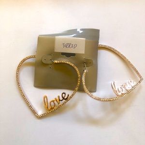 🇺🇸 TORRID Gold /Diamond Heart Shaped Earrings